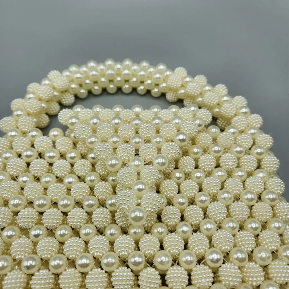 Handmade Pearly Berry Beaded Bag Clutch Purse Handbag - Picture 2 of 10